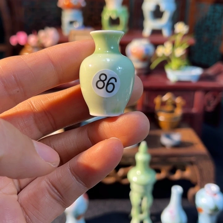 摆件微陶老王迷你花瓶