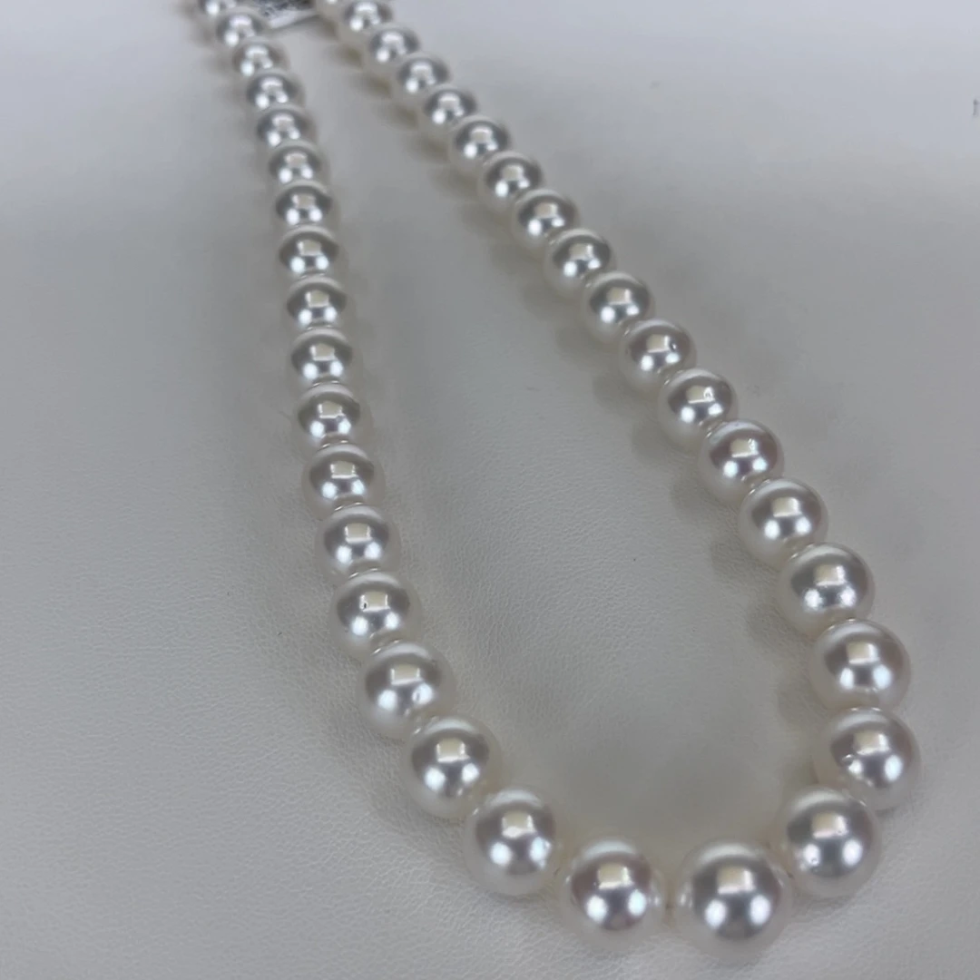 未镶嵌耳饰海水珍珠8-10.7极光澳白