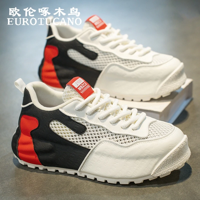 欧伦啄木鸟EUROTUCANO男鞋秋季透气网面鞋子男款老爹鞋休闲潮鞋