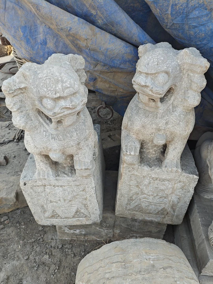 青石喜狮迎门狮，庭院景区民宿摆件（不包邮）