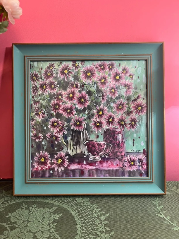 87.花卉题材 外框36*36cm 艺术微喷