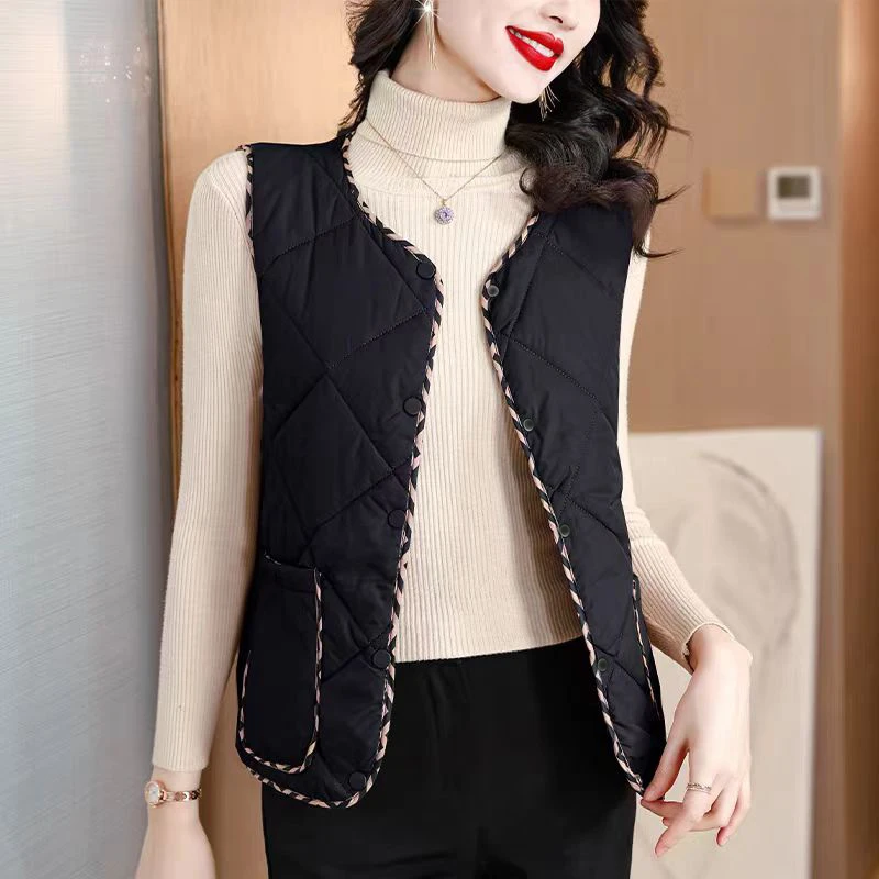 马甲菱格男女同款时尚保暖休闲百搭宽松百搭马甲6C990