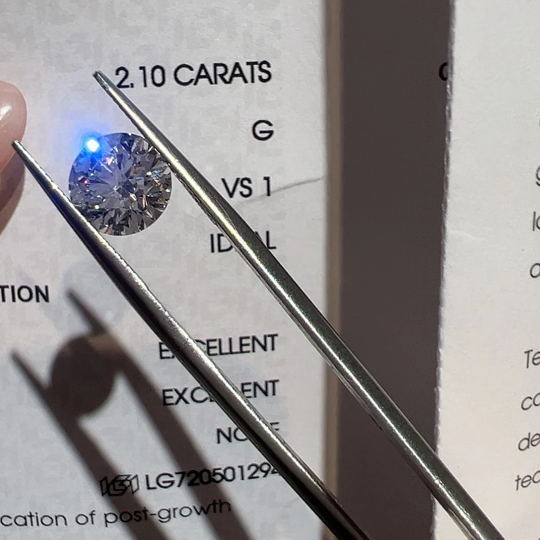 实验室培育钻石裸石2克拉圆钻特价