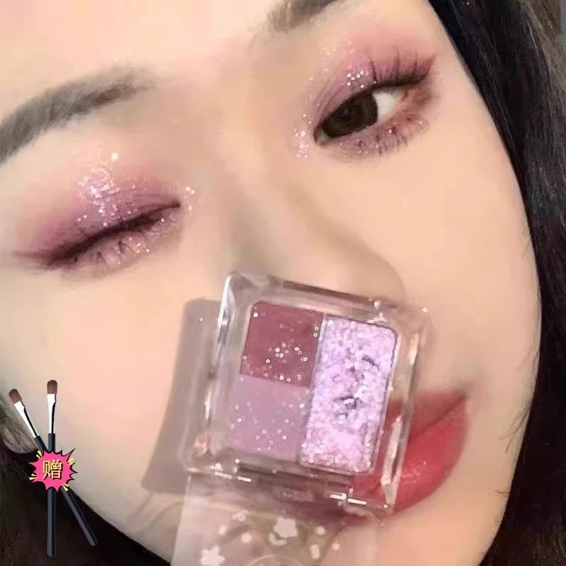 法国兰寇三色蔷薇眼影便携大地色哑光珠光裸妆纯欲学痞幼专属