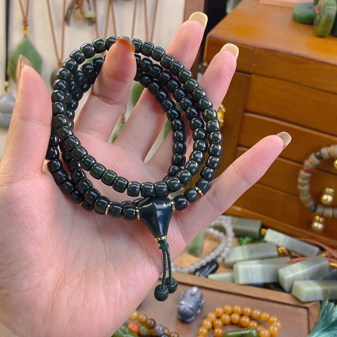 和田玉未镶嵌手链