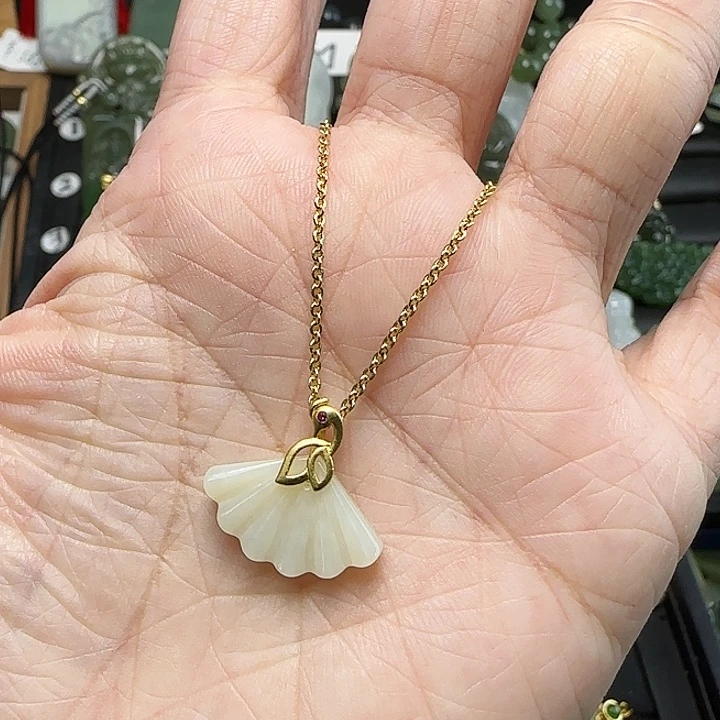 和田玉银S925镶嵌颈饰