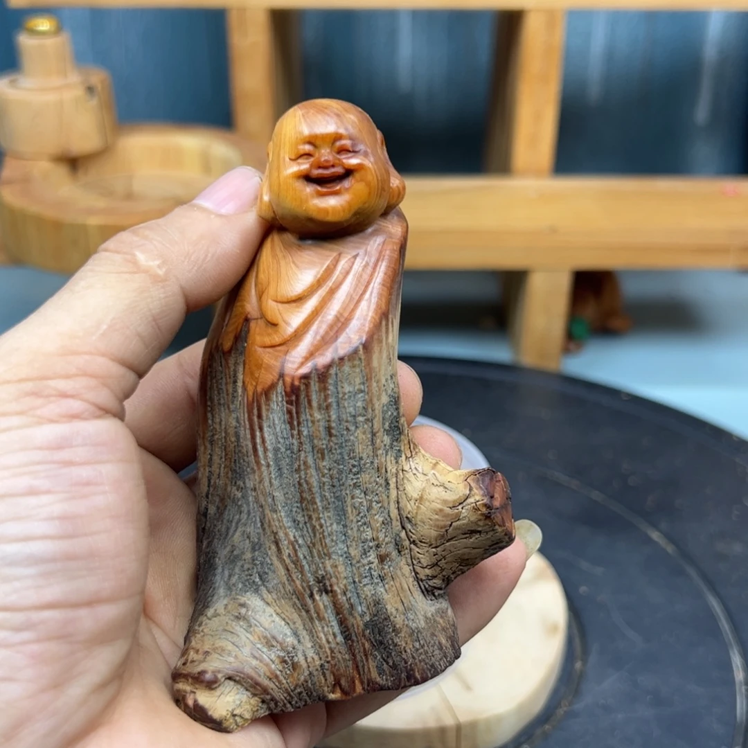 油***花木崖柏木摆件手把件