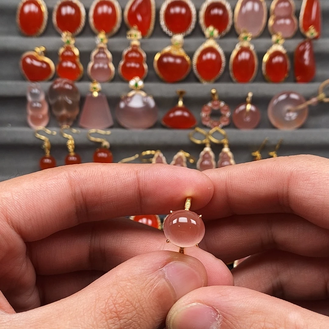 南红玛瑙银S925镶嵌戒指