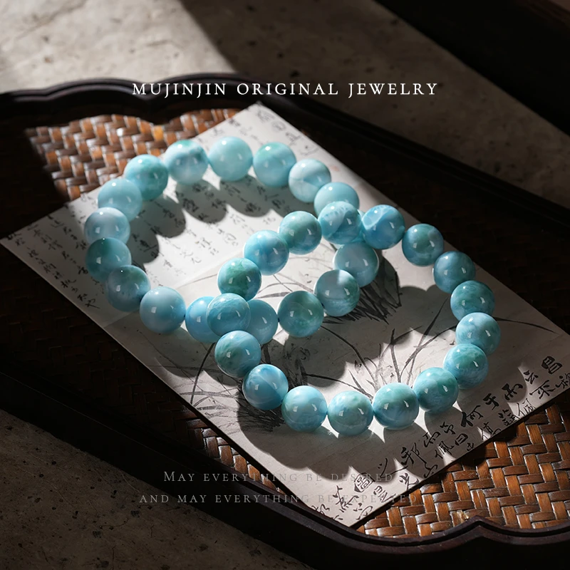 【木槿槿】天然海纹石手串女款约12m百搭串珠手链CC1232多样性发一