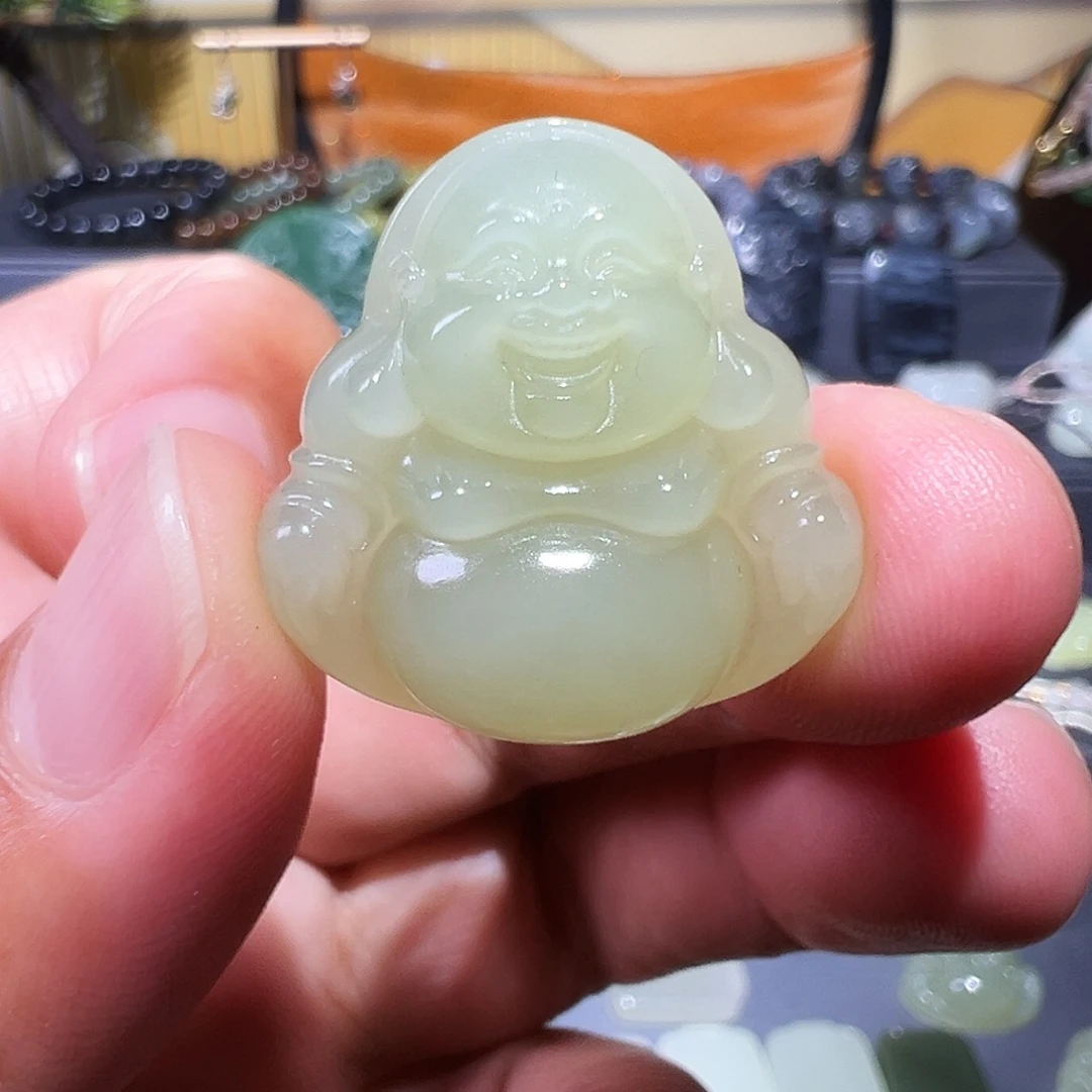 和田玉未镶嵌颈饰27mm