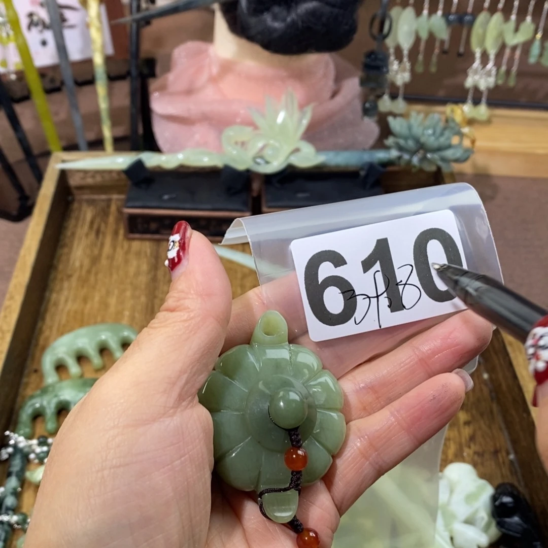 蛇纹石玉玉簪合金L****儿