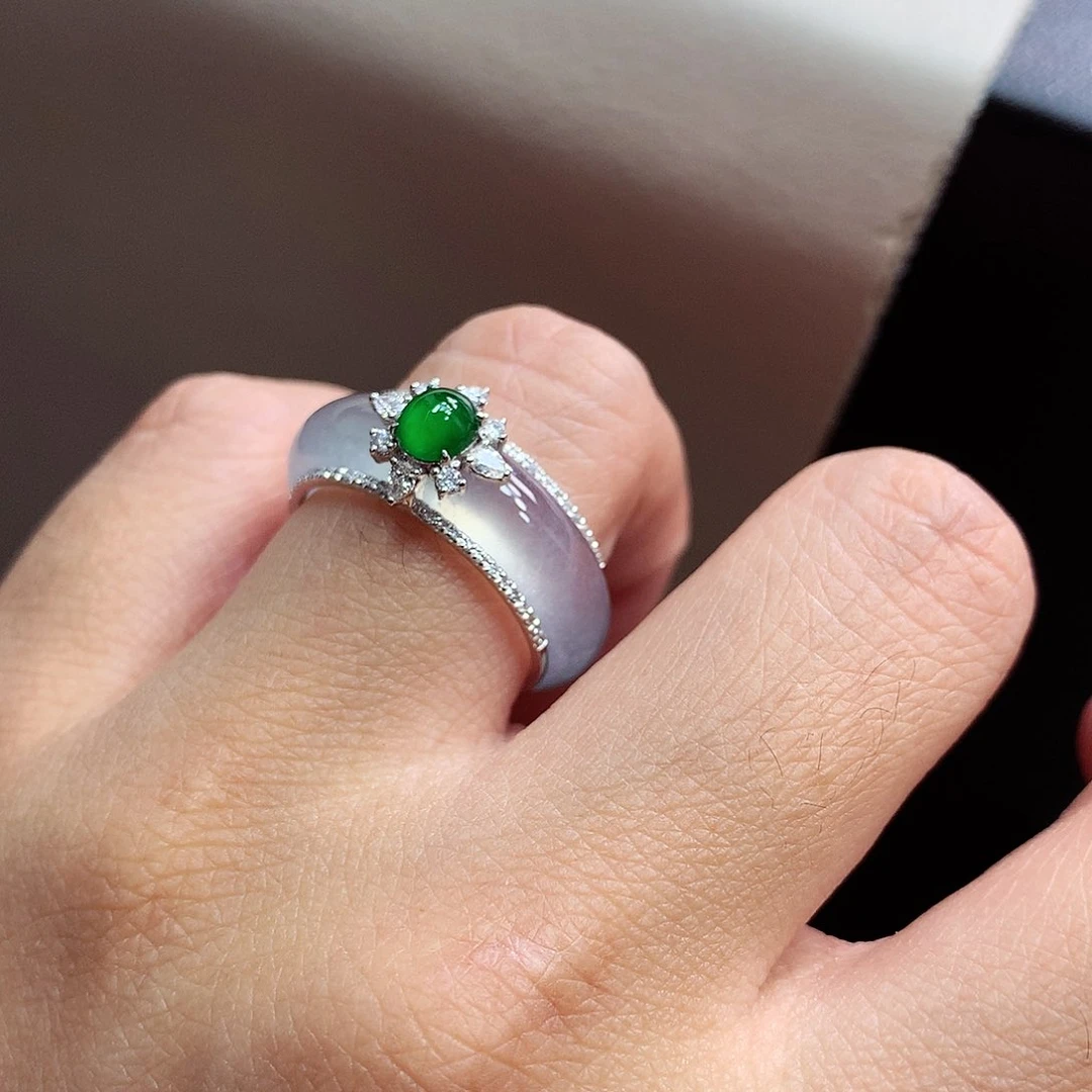 未镶嵌戒指翡翠16号一套