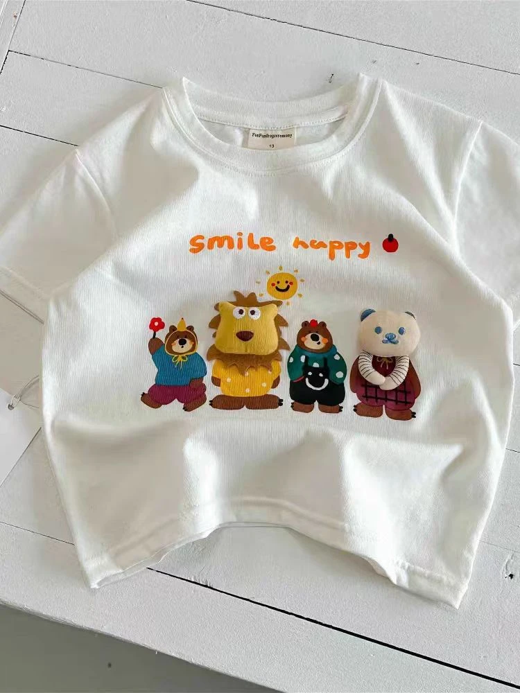 男童短袖夏季新款2025儿童洋气T恤时尚中小童半袖上衣宝宝潮t百搭