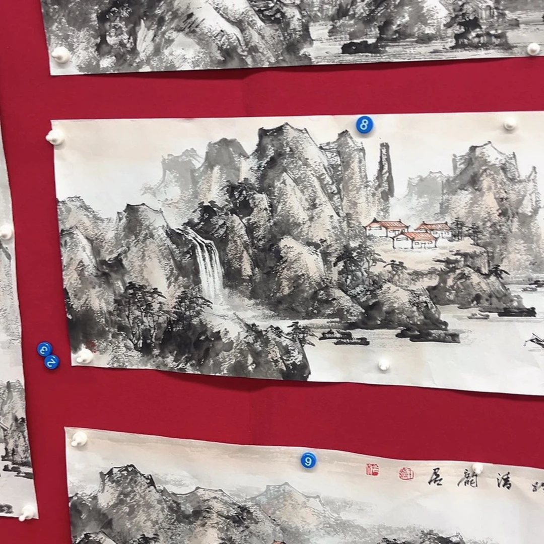 笑***开国画绘画作品多次参加全国性