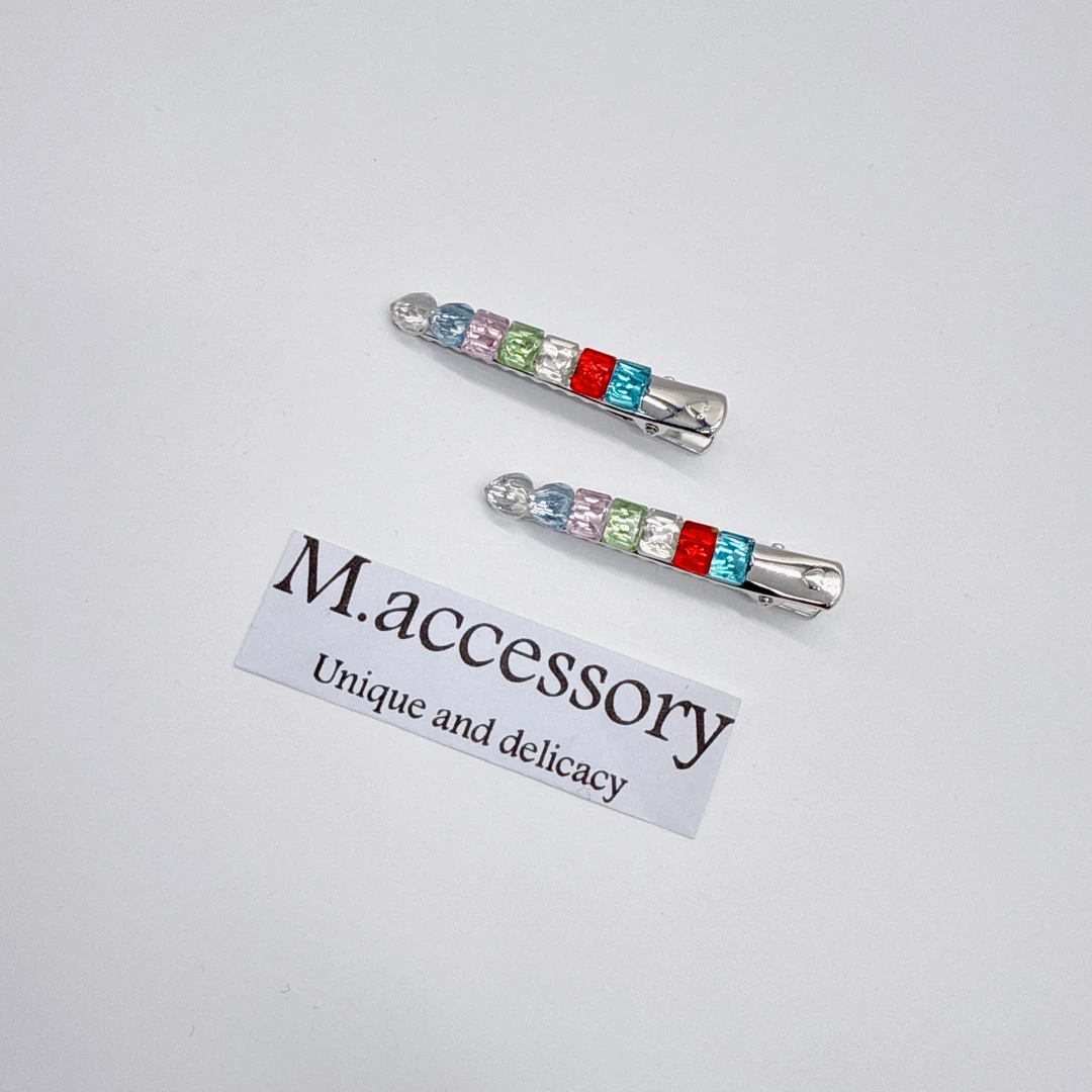 Mi33 彩色闪钻一字鸭嘴夹 Y58058Q1-3