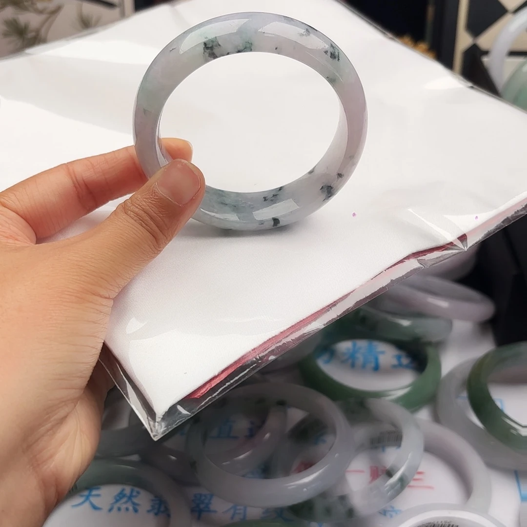 翡翠未镶嵌手镯57-59 x12 53