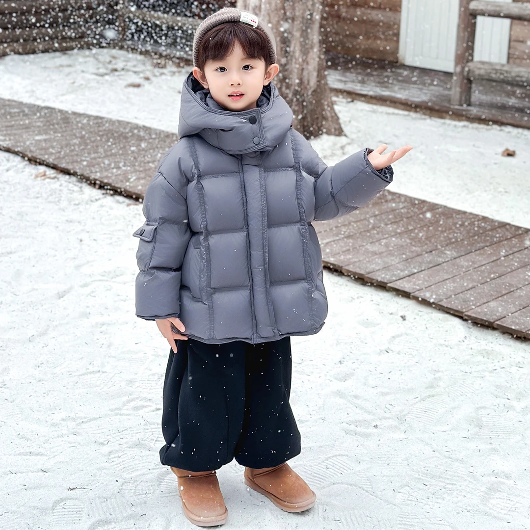 儿童男童棉衣外套冬季加厚冬装棉袄2025新款连帽棉服男孩帅气保暖