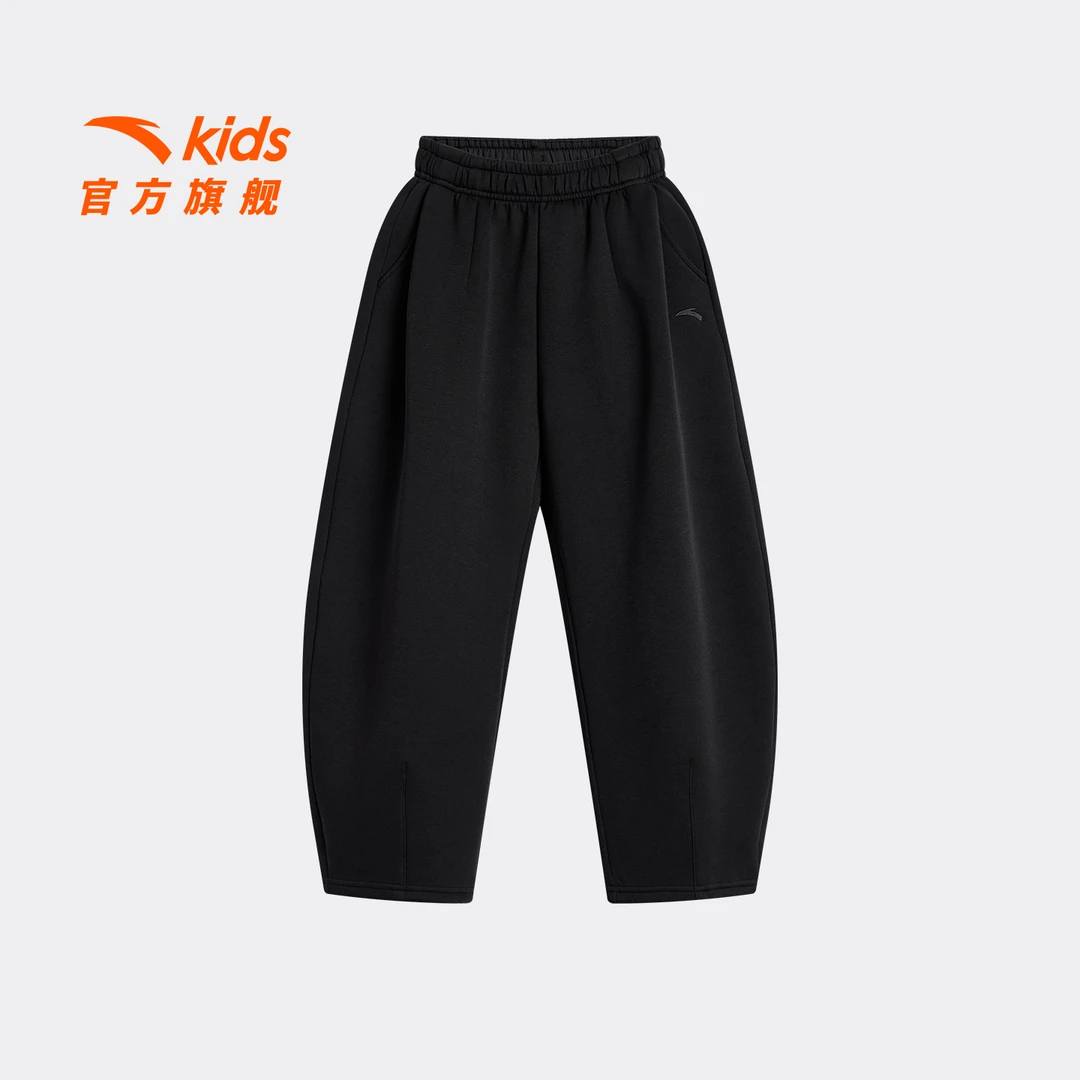 安踏儿童裤子男女大童装25年秋冬综训优可丝柔软运动长裤阔腿裤