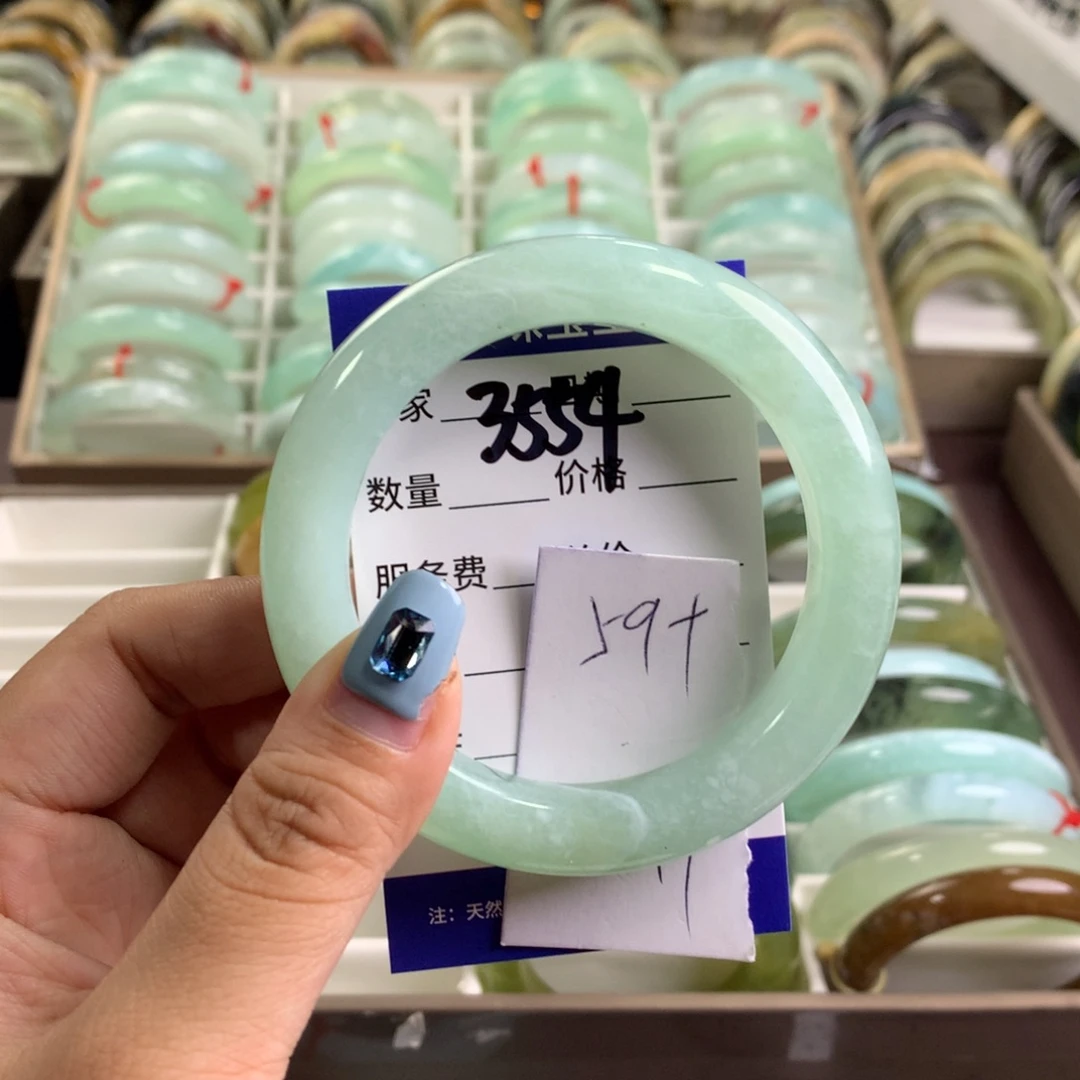 蛇纹石玉未镶嵌手镯3554