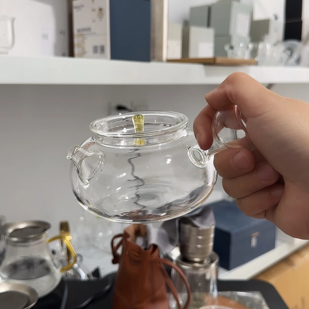 887侧把茶壶黄色珠子