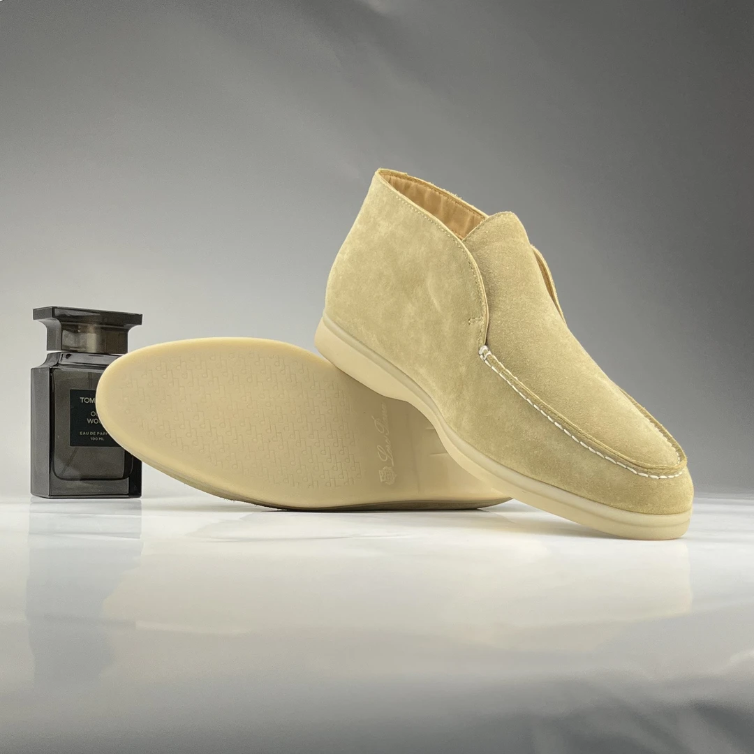 LP乐福鞋高帮情侣款软底软面百搭休闲舒适时尚透气牛反绒四季耐操