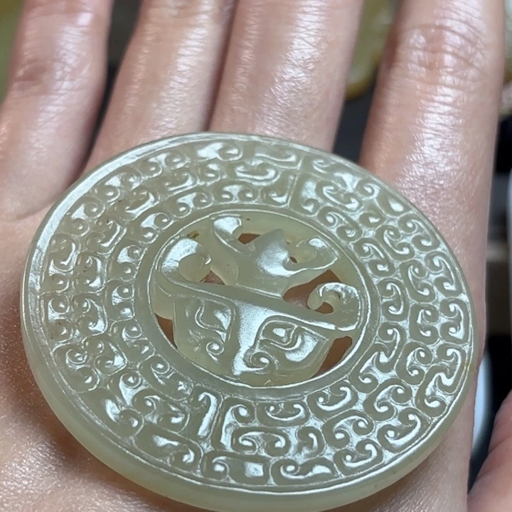 和田玉挂件未镶嵌田***6