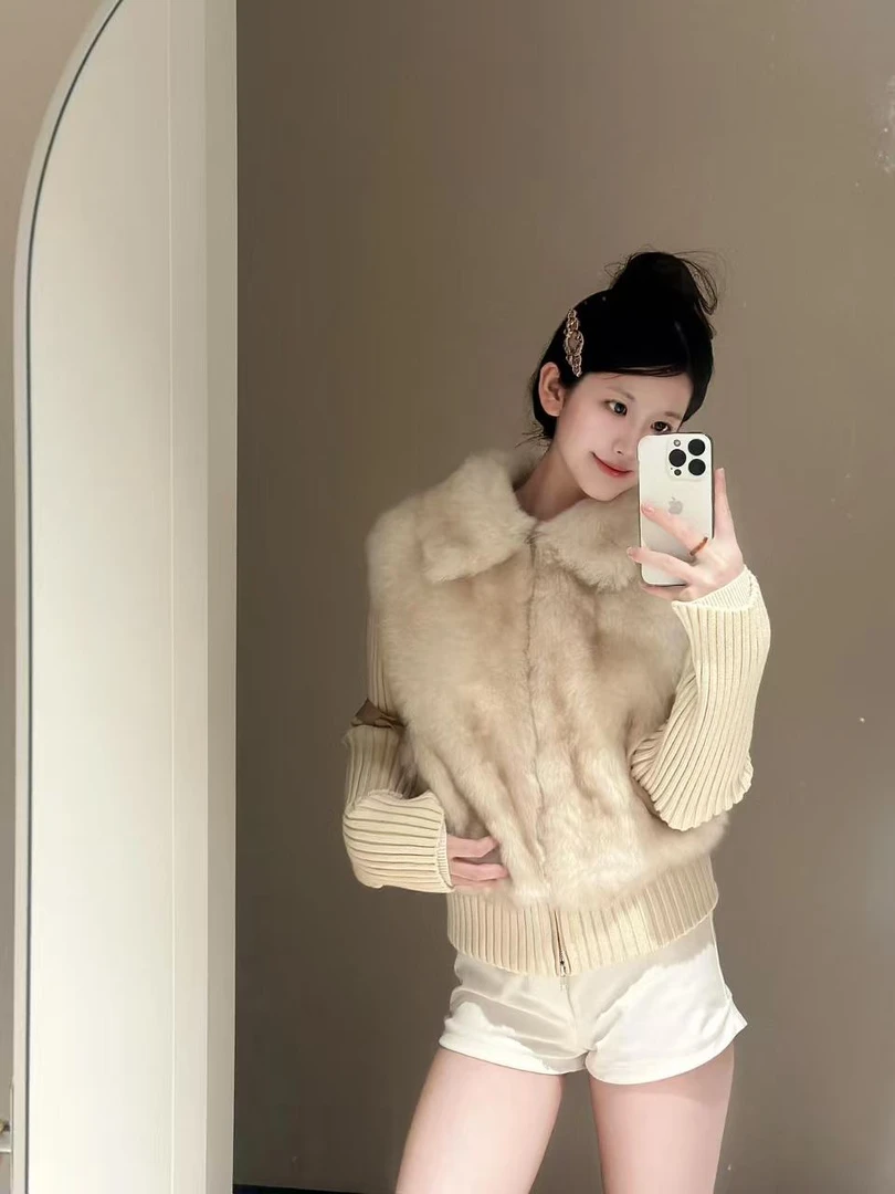 “国王托卡”环保毛毛皮毛一体加厚秋冬设计感外套~ 袖子可脱卸马甲