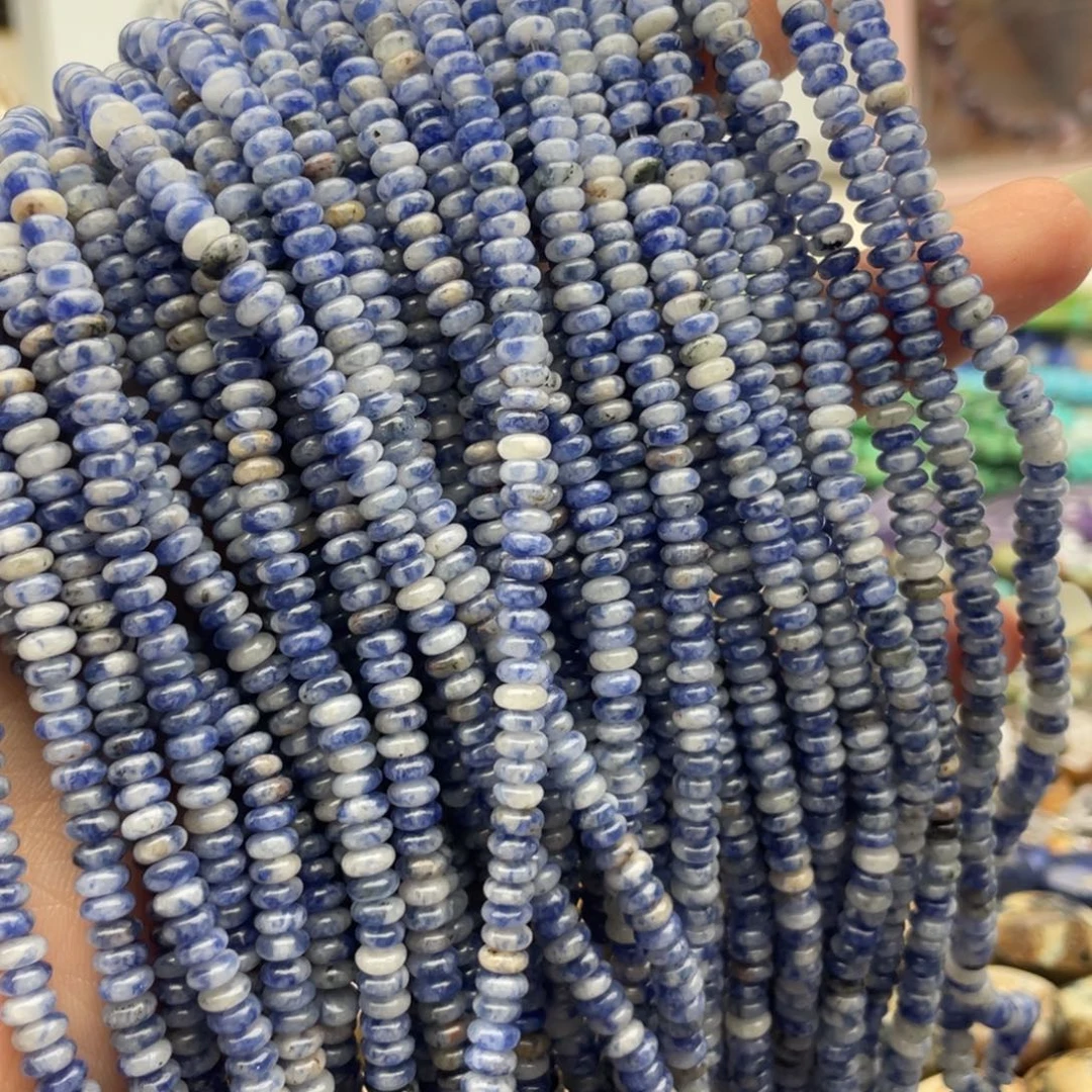 玛瑙/玉髓合金珠宝半成品一条装卡4蓝纹隔片