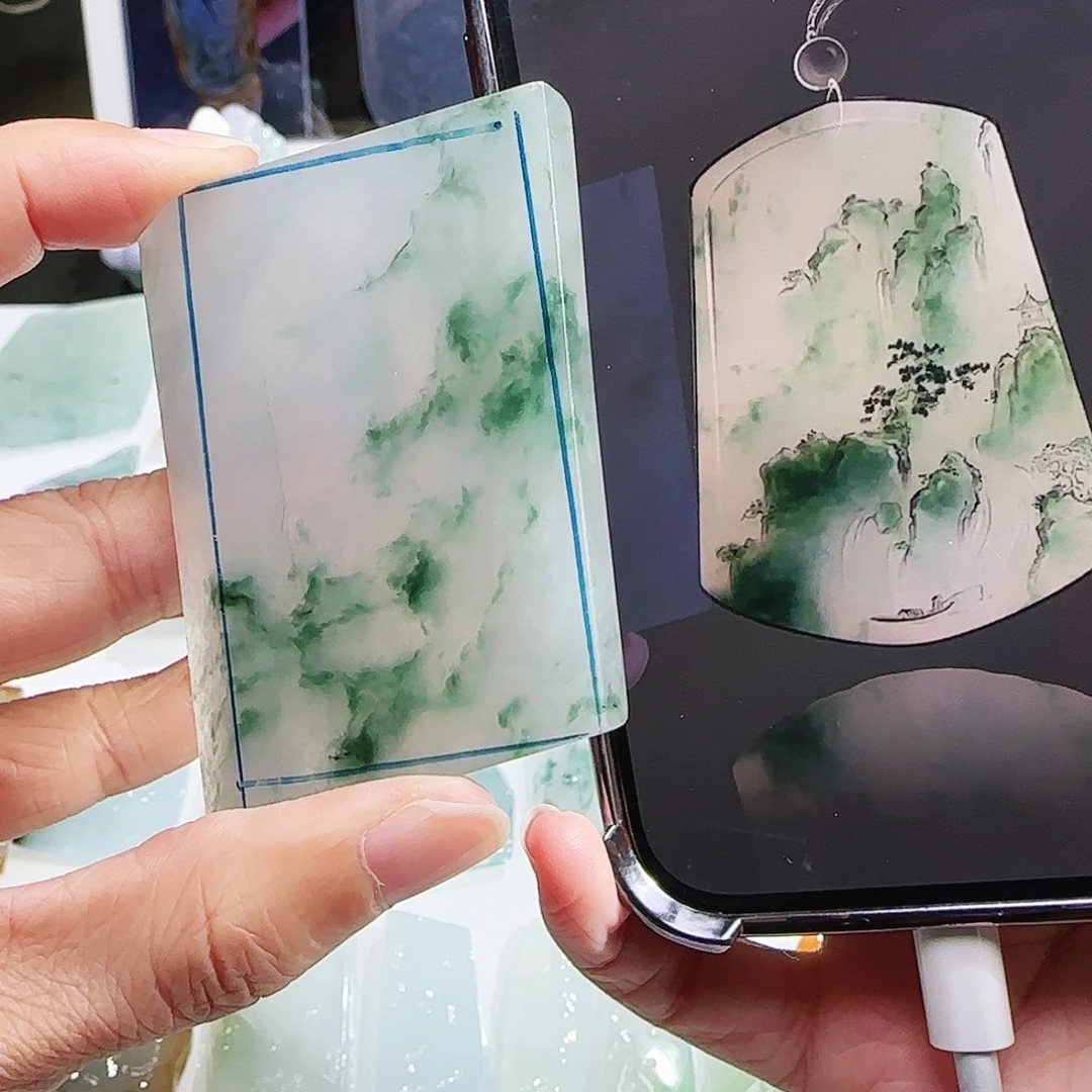 定制翡翠未镶嵌缅甸翡翠挂件