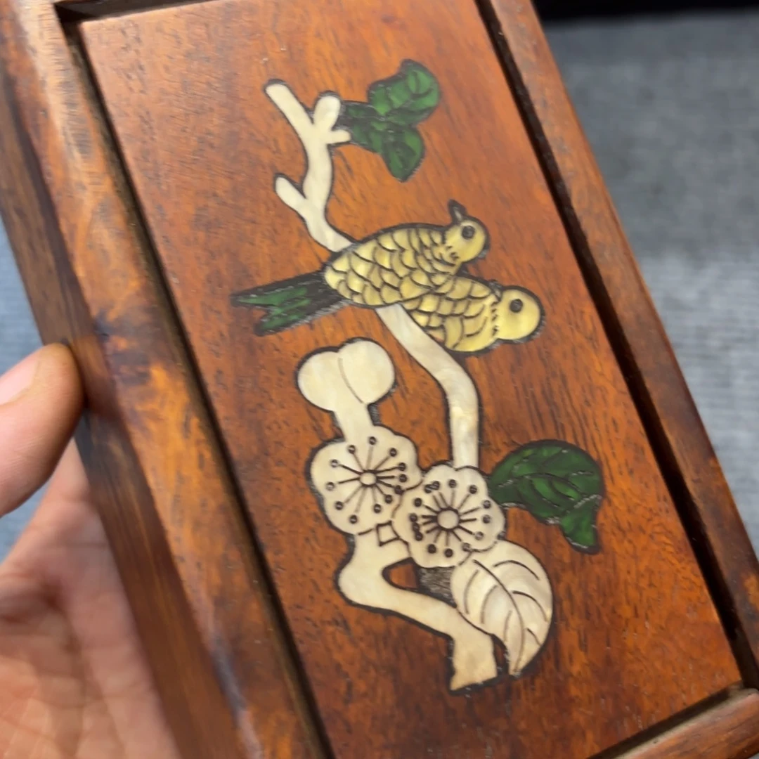 木缅甸花梨机关盒独板