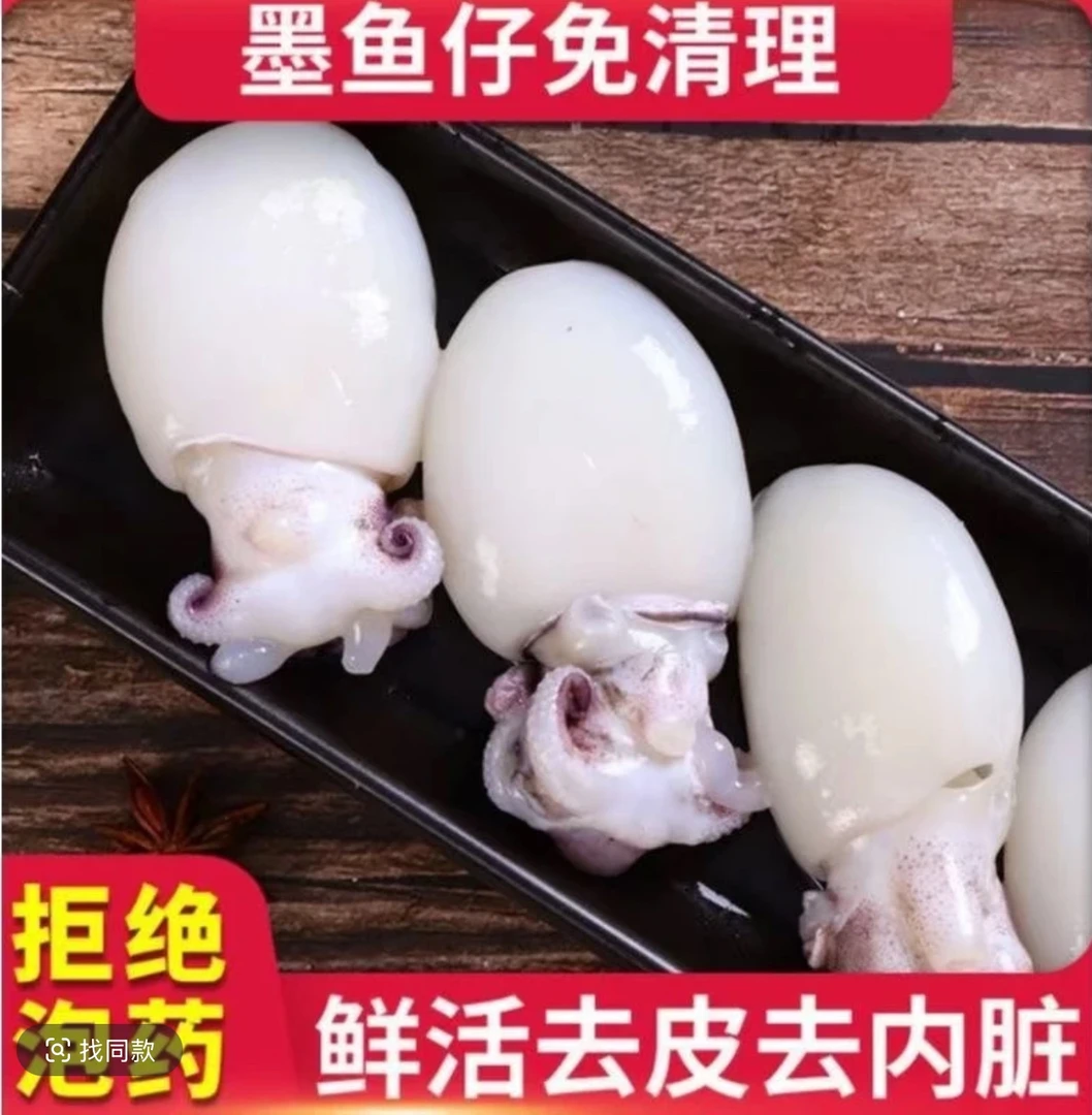 新鲜大号墨鱼仔6包*250克/包  一包10只左右 独立包装