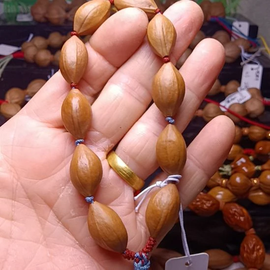 手串/手链橄榄核橄榄核手串三花水晶核柳叶1.3