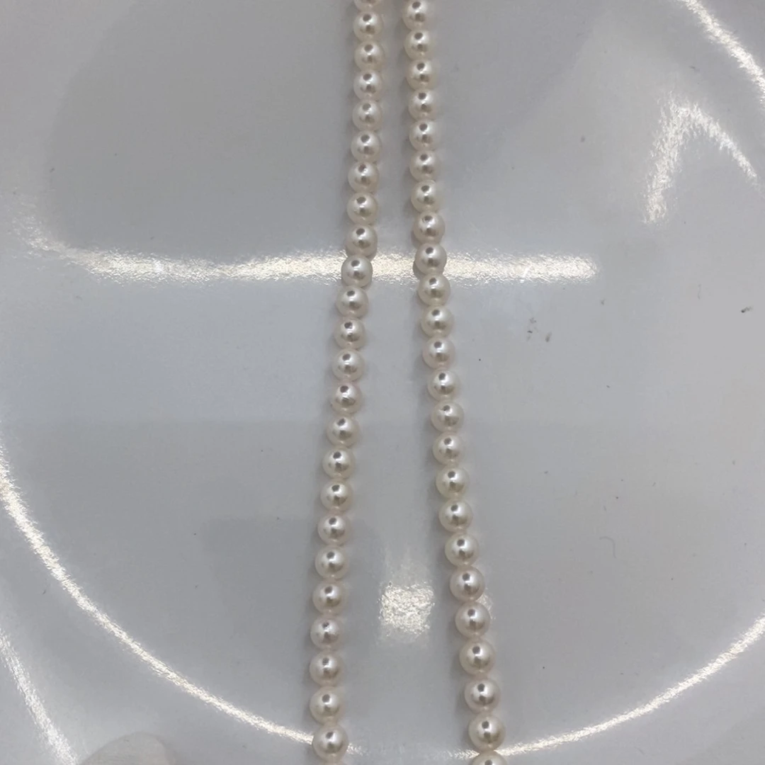 海水珍珠项链银S925镶嵌AK5.5-6 正圆