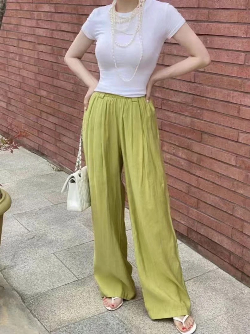 <no退换>跑单限购现货东大门正品choi垂感高腰显瘦阔腿裤