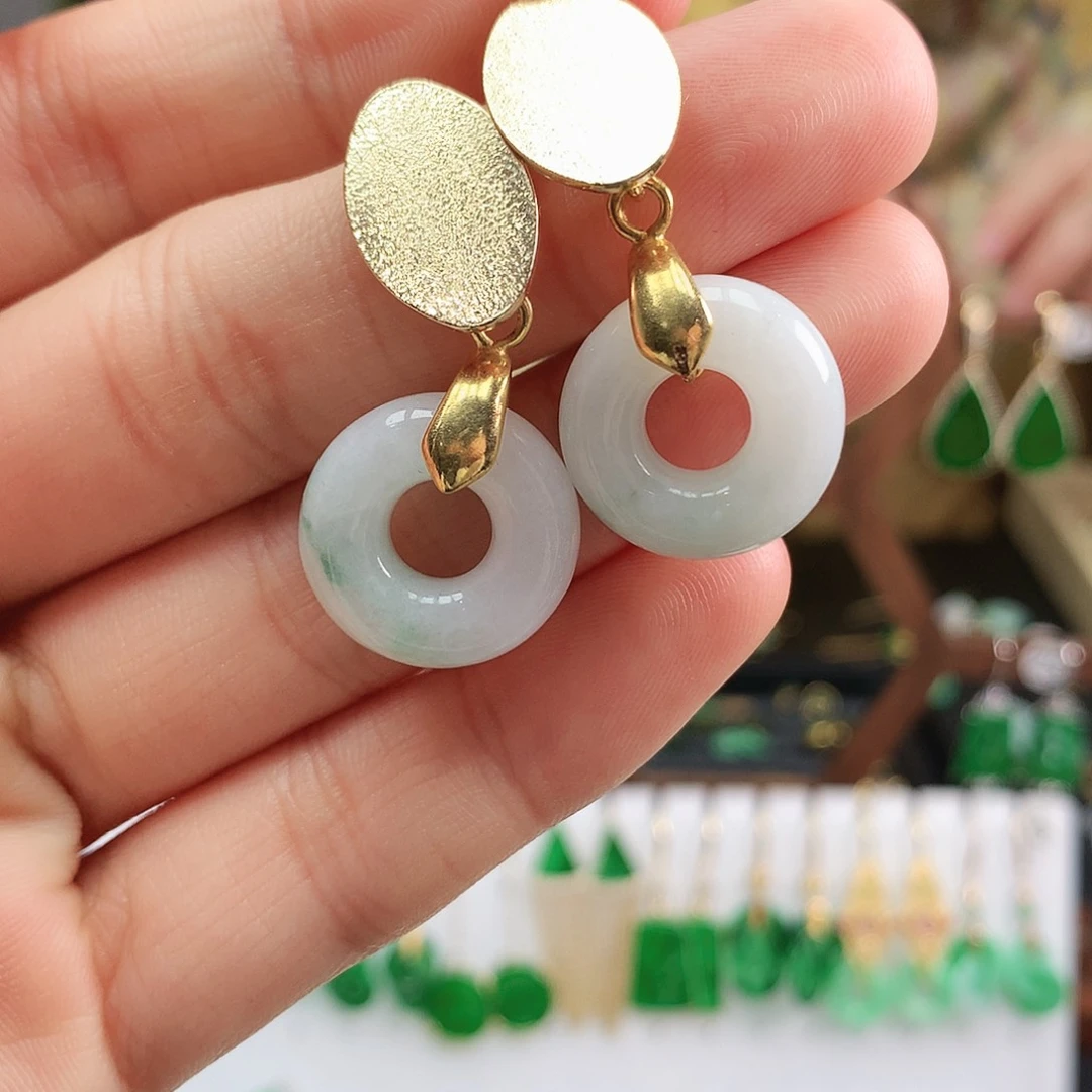 翡翠耳饰未镶嵌耳饰