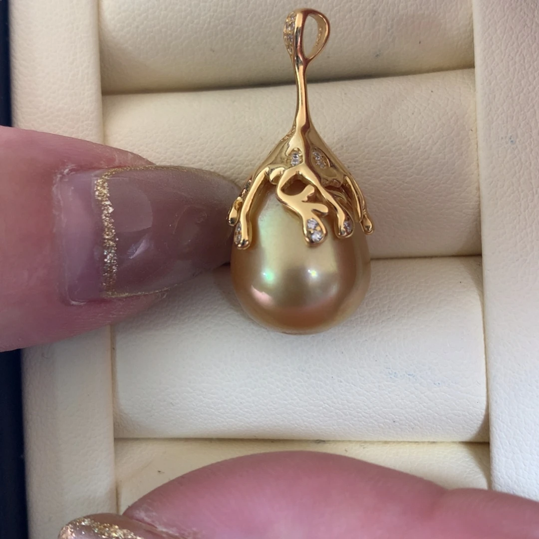 海水珍珠银S925镶嵌颈饰