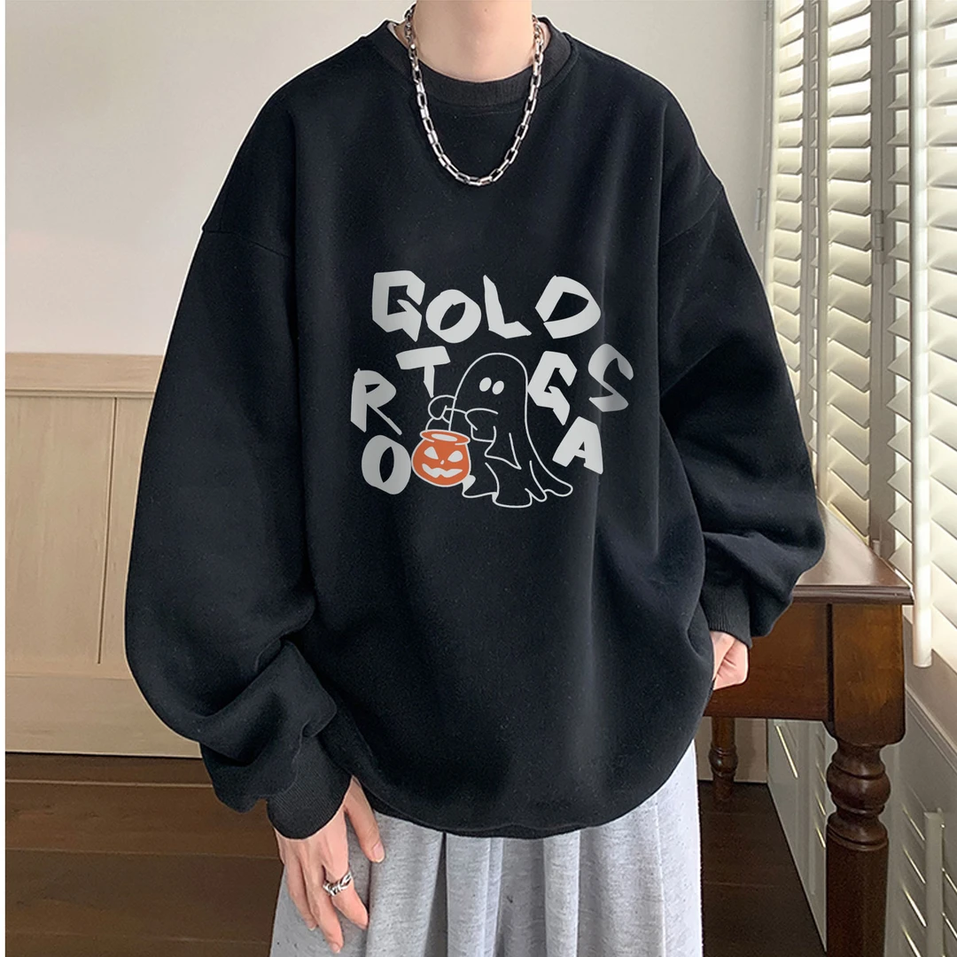 特大码300斤无帽卫衣男秋冬季潮牌加厚重磅男生宽松男士加绒上衣