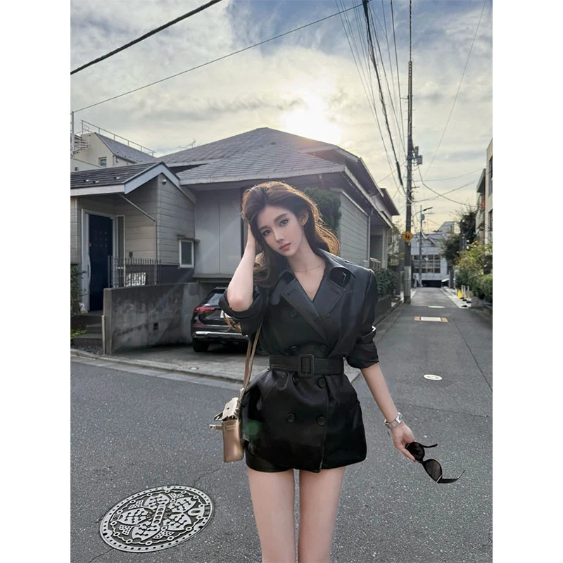 2025秋季韩系设计感御姐风修身显瘦百搭时尚高级感穿搭外套上衣女