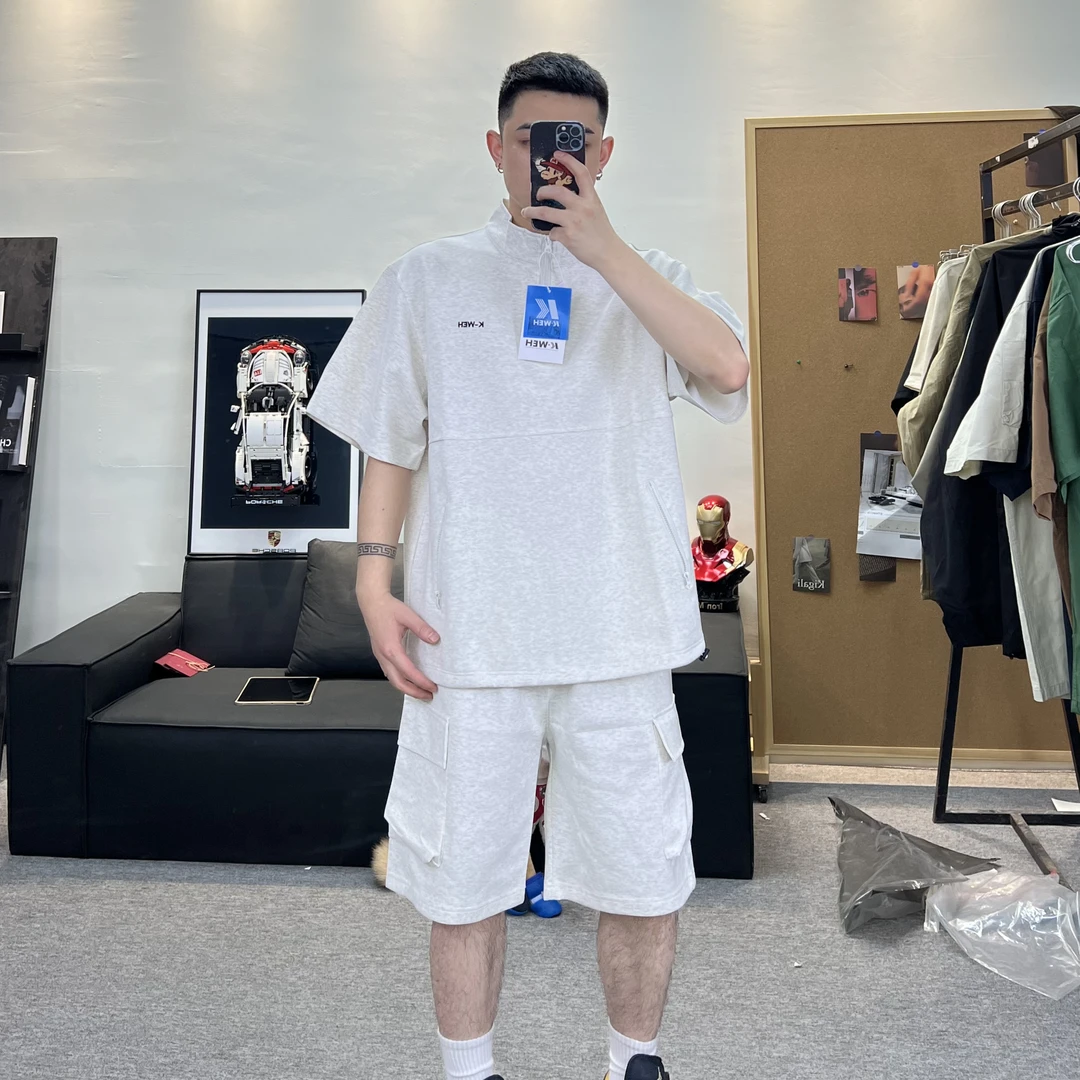 【王德发】夏季运动衣服裤子休闲套装短袖短裤冰感情侣百搭09