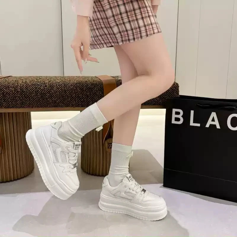 爆厚底松糕小白鞋女增高小众板鞋2025年新款春夏季休闲运动鞋