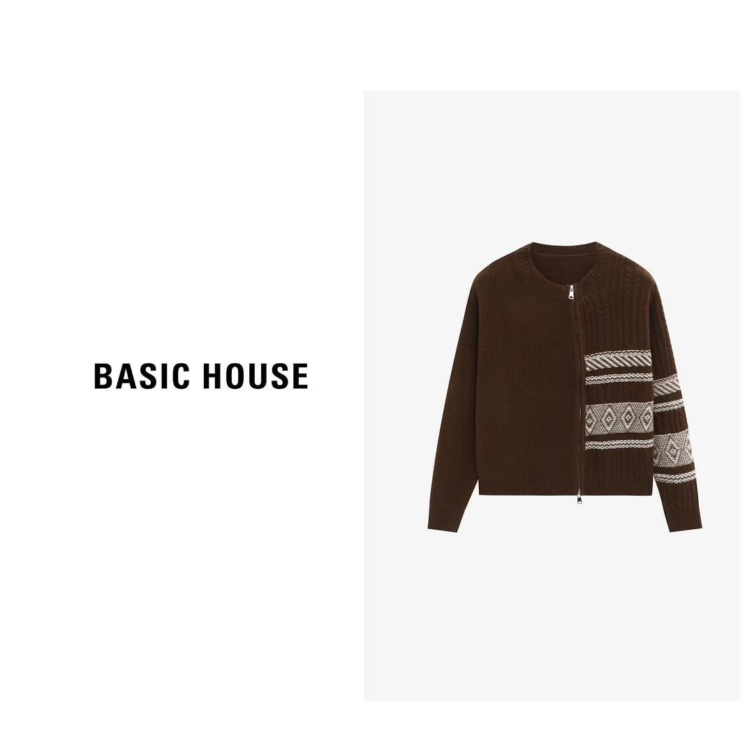 Basic House/百家好秋季新款时尚不规则设计款羊毛衫-B0625B5LPN2