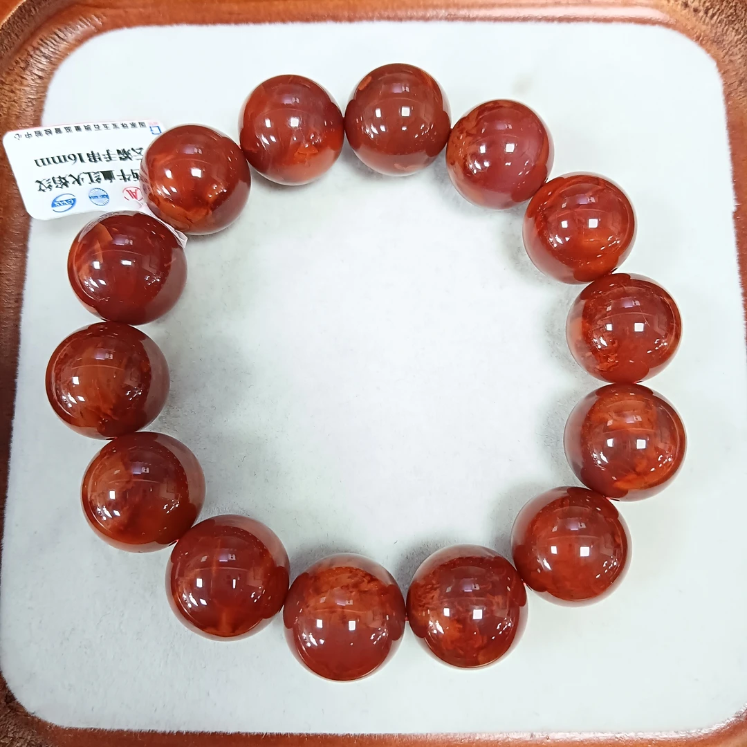 瓦西牛血红火焰纹云端手串14-16mm 推荐 多样性发一