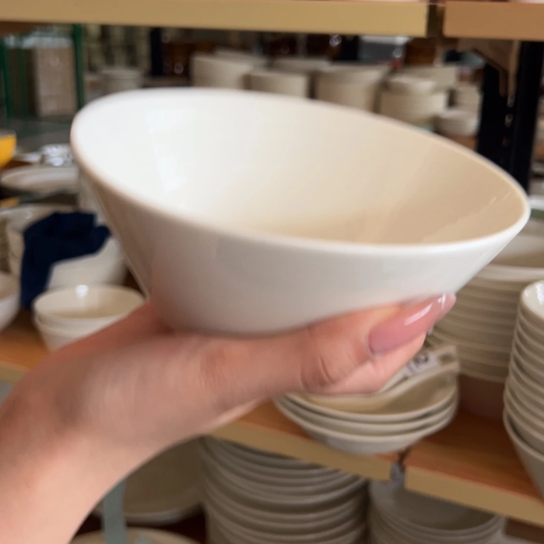 新骨瓷014微瑕暖白6.25寸 rd皇家 直口碗 面碗