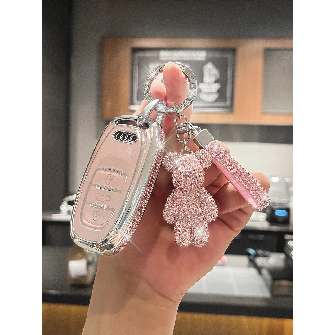 适用奥迪钥匙套A3L/A6L/A4L车扣Q5L/Q7/Q8/Q3/Q2L/A5/A8L壳包女士