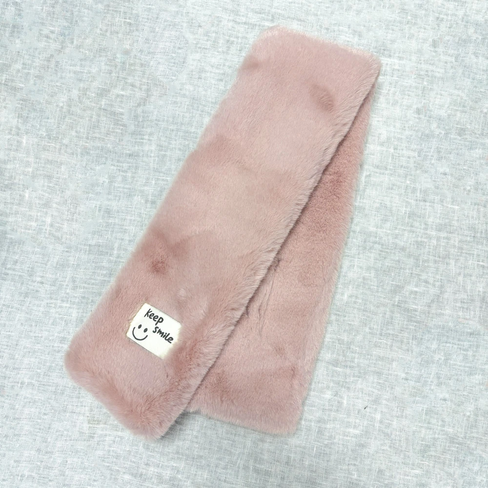 毛绒围巾女保暖秋冬围脖厚底百搭