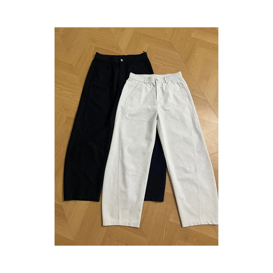 甄哥定制 秋冬 牛仔棉布 直筒裤