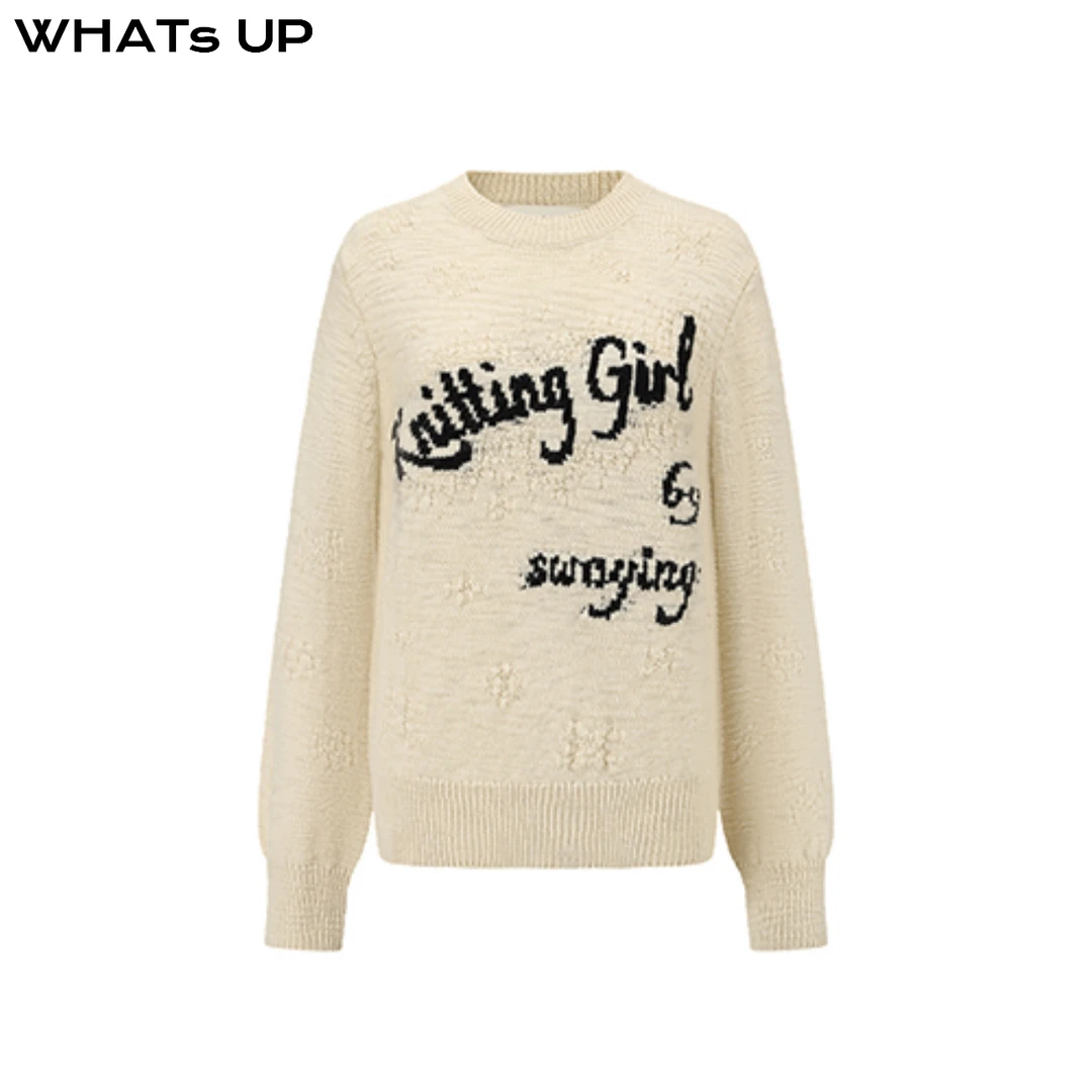 SWAYING/KNIT 25AW 设计师品牌  字母毛衣 WHATsUP