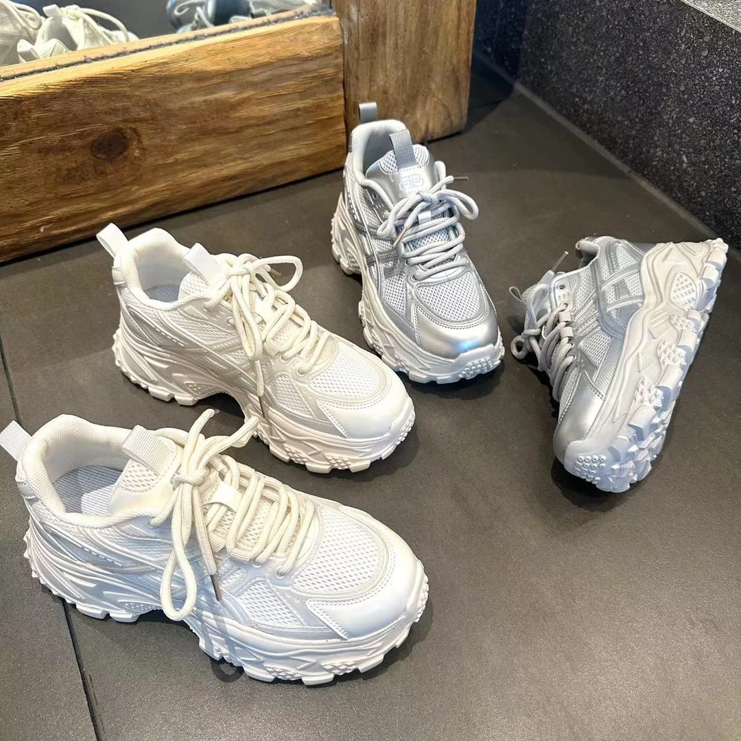 韩国女鞋老爹鞋女款春季新款舒适运动休闲鞋子女士厚底增高小白鞋