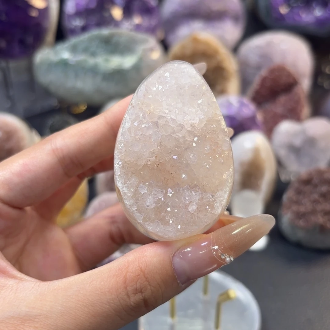 紫晶未镶嵌大型摆件（非配饰）全抛 龙蛋 超透水晶体