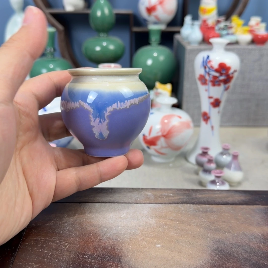 陶瓷手工小花器摆件